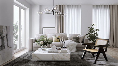 Scandinavian cosy living room
