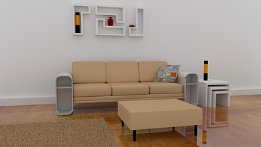 3D sitting room visualization