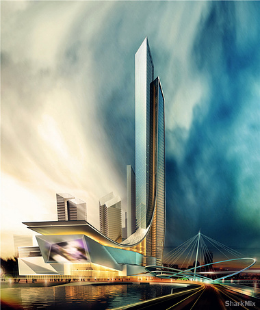 skyscraper project concept rendering