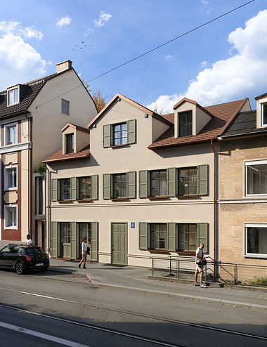 Exterior Visualization: Residential Building in Munich
