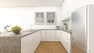 Open plan kitchen design