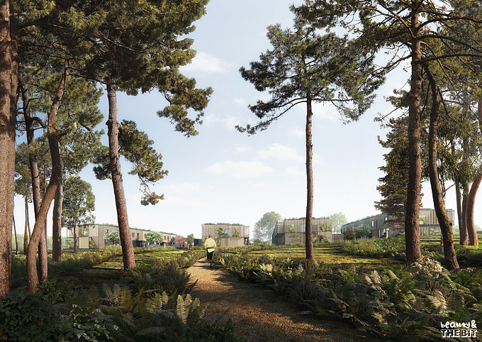Beauty and The Bit - http://www.beautyandthebit.com
These guys did it again! White Arkitekter’s Copenhagen studio has won a competition to design 115 individual homes in Alleroed. Located north of the Danish capital and bordered by woods and a lake, the new neighbourhood invites nature to flow between the buildings and their interiors. 
This image specifically was crafted by one of the feminine hands in the team. We are happy to put our little part in this industry with some many male geeks...go go riot geek girls!!!
Have a nice week pals...
www.beautyandthebit.com
www.white.se