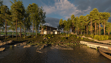 A lake house