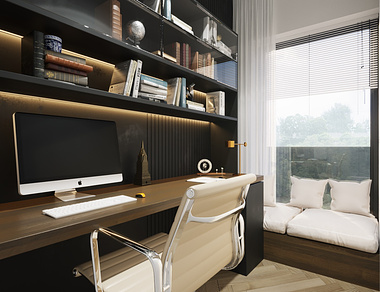 Study Room - Luxury Apartment