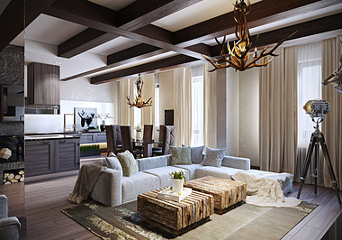 Livingroom: 3d render