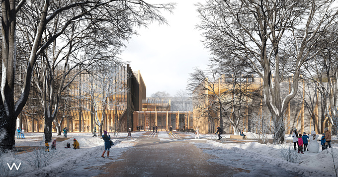We are proud to have worked with Zaha Hadid Architects to bring to life their visionary project proposal for Tartu Downtown Cultural Center!

We believe that compelling images are essential for any architectural project that is taking part in a design competition process. Strong images can help to communicate the project's vision and its potential impact.