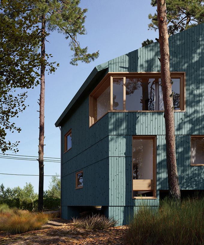 House for a Forest. Designed by Atelier Dalziel and images by Pi.