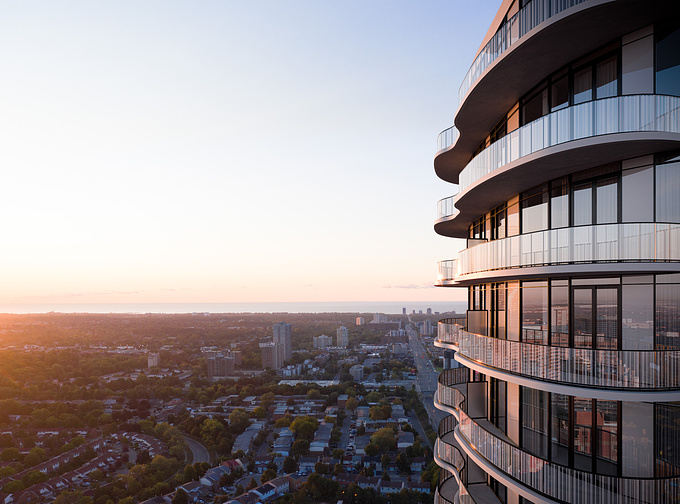 At Alba, attention has been given to every detail, including how the unique shape of the building plays into the sightlines and views. The curvilinear form of the tower has created rounded spaces within the suites, which allow for captivating vistas from sunrise to sunset.