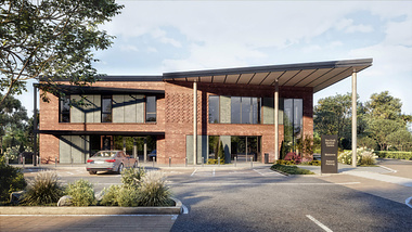 3D Render of The Croft Medical Centre in Eastergate, England
