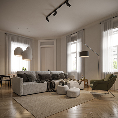 Living room interior visualization