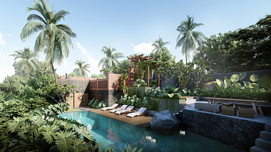 Tropical Swimming Pool at Bali