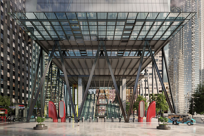 Modélisation du célèbre Leadenhall Building de Londres dans le cadre d’un film d’animation immersif d’une agence de communication anglaise.