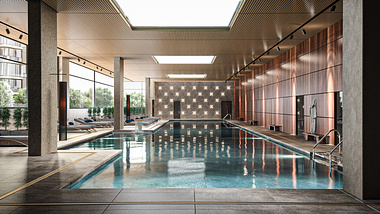 Swimming pool in Fitness center.