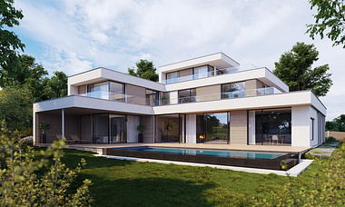 Architectural visualisation Bauhaus-Villa, Munich