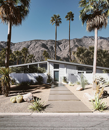 Retro Californian Vibes in an Exterior 3D Rendering