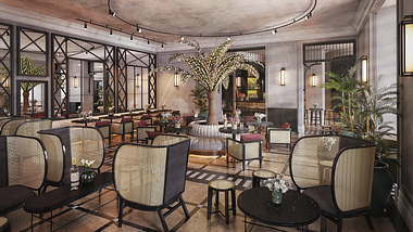 Restaurant's 3D Interior Design by Yantram 3D Interior Rendering Company