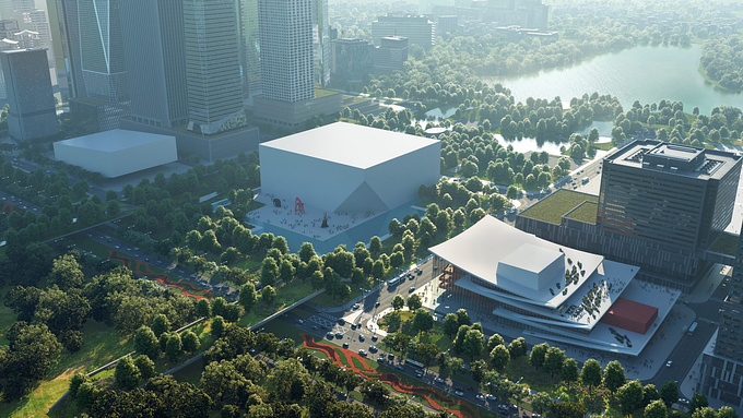 We created these illustrations for CAAU’s and Aube’s joint vision of the Shenzhen International Performing Arts Center. The design was submitted for an architecture competition.