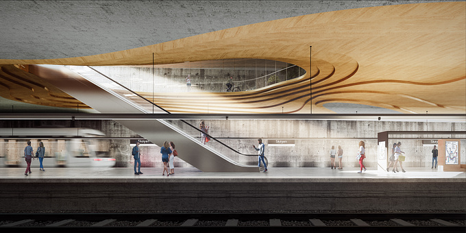 ZOA Studio - https://zoa3d.com/?utm_source=cgarchitect&utm_medium=cgarchitect_post
We helped Hungarian Sporaarchitects in collaboration with Norwegian Austigard Arkitektur to express their vision of the interiors on the Fornebubanen-Skoyen Metro station Architectural Competition in Oslo.

Congratulations to the Design Team, it was hell of a lot of fun to work on this one!