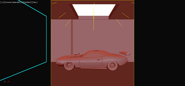 CGI Black Car in Garage
