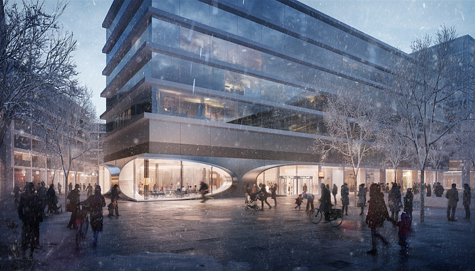 Visualization for Zaha Hadid Architects and Oslo Kommune.