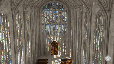 Visualization of the cathedral in Cambridge