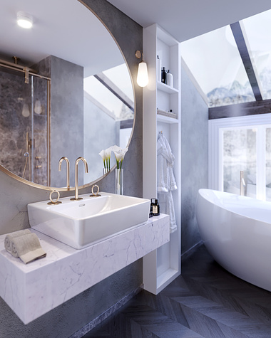 French Alps Bathroom