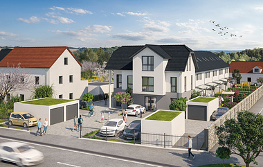 Neubau von 6 Reihenhäsern mit Geschöftshaus, Teublitz