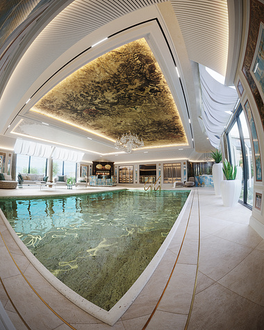 A Fisheye visualization of interior pool