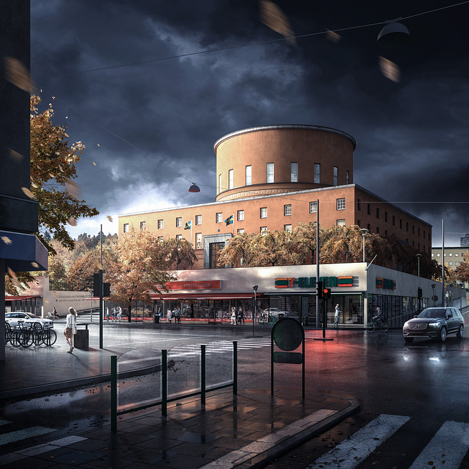 After a year break from 3D, as a practice, I've made those images as a competition entry in Tomorrow Challenge 2019. This years subject was the astonishing Stockholm Public Library designed by the Swedish architect Gunnar Asplund.
