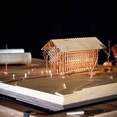 CGI -Wooden architectural model