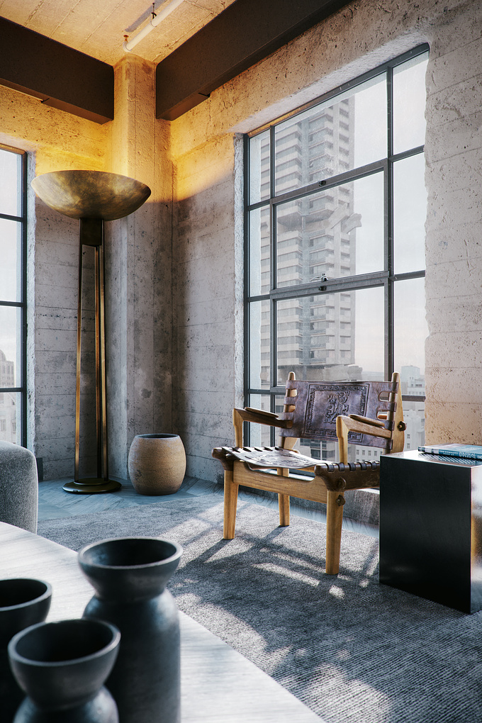 3D Reproduction of an interior I found on Archdaily:
https://www.archdaily.com/878049/arts-district-loft-marmol-radziner?ad_source=myarchdaily&ad_medium=bookmark-show&ad_content=current-user
It was a nice journey and a very good learning experience for me.