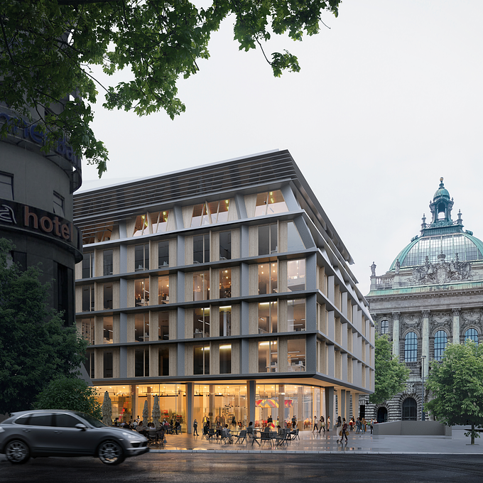 Snøhetta Proposed a Seven-Storey ‘Timber Box’ to Win Munich Contest