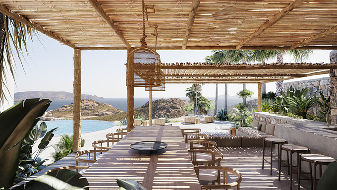 F-Loulos Villa.
Architectural visualization services for a Villa in Mykonos designed by Chorografoi architects