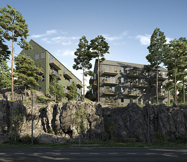 Residence complex. Gothenburg. Sweden.