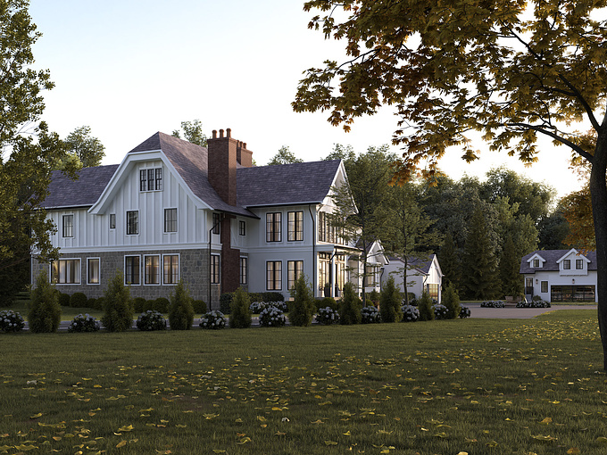 Architectural visualization of a house remodel project. 