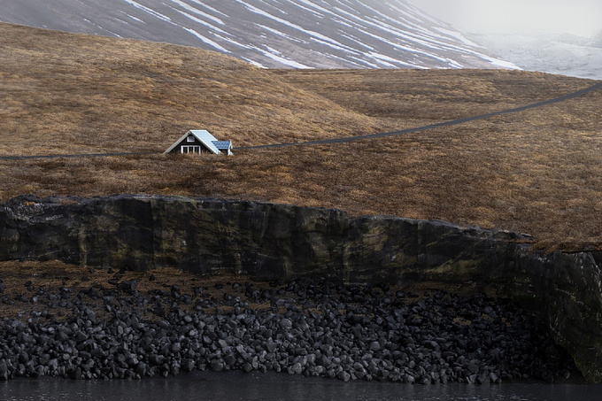Two full CGI images inspired by some photos I took in Iceland.