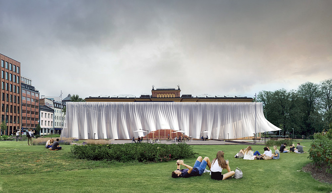 Proposal for temporary structure for Norwegian National Theatre
Project by Mad arkitekter