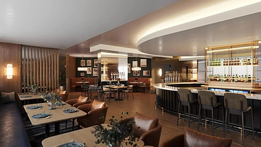 Photorealistic CGI of a Restaurant in London for CDC Group