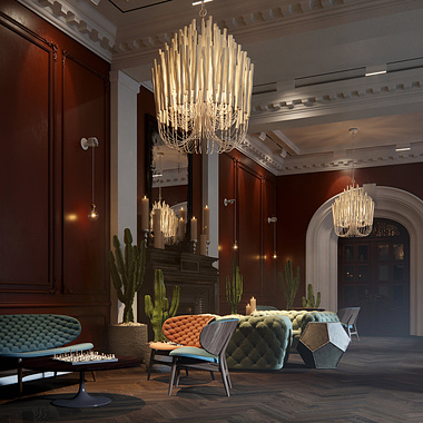 3D Lounge Design Concept with Baxter Furniture