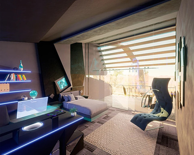 Futuristic bedroom (UE4)