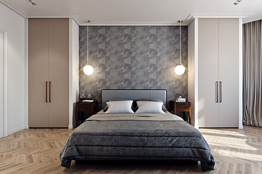 Bedroom Design Architectural Rendering by ArchiCGI