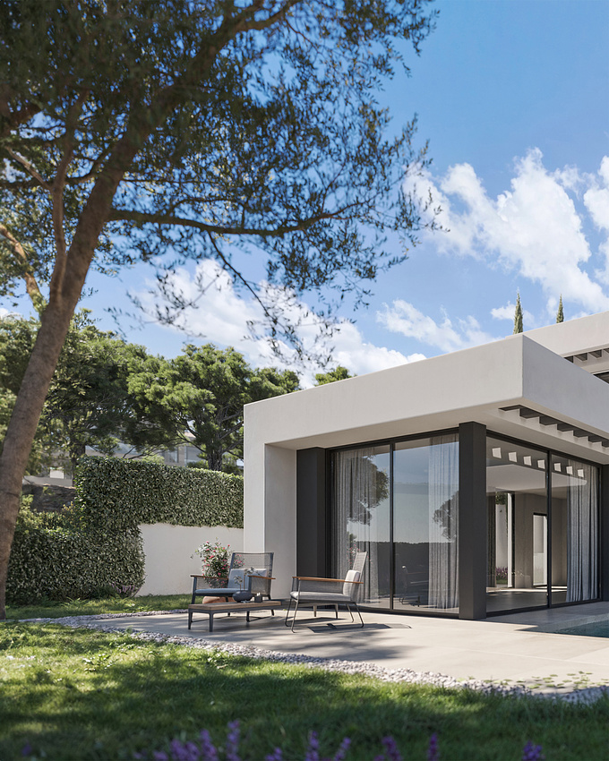 Modern villa located in Marbella (Spain).
Clear lines and simplicity for a first class building in one of the most iconic golf courses of Europe.