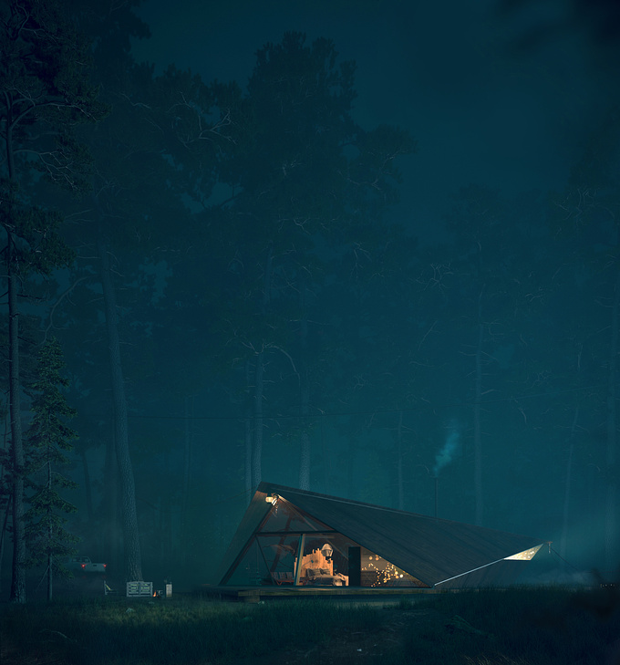  The Friday Night
Troika Cabin Concept
3DS Max | Corona Renderer | Forest Pack | Photoshop 
