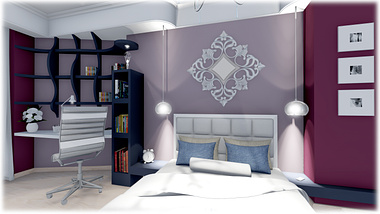 Interior design rooms for teenage girls in Odessa, Ukraine