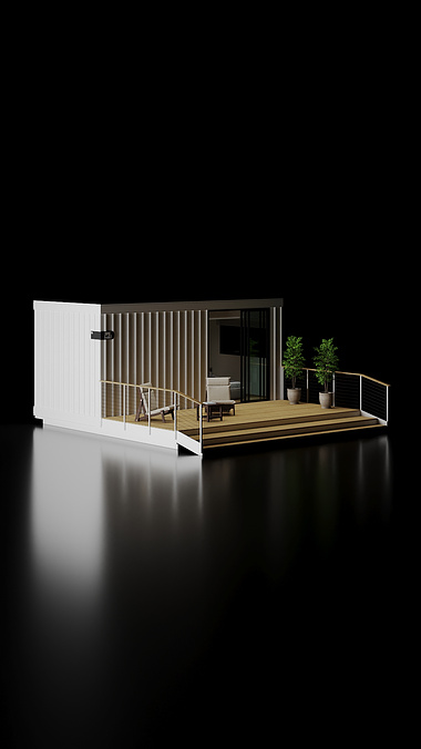Modular Cabin Accommodation | 1-Module Unit | Studio Lighting