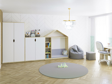 Project of cozy room for children