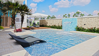  Outdoor area with swimming pool