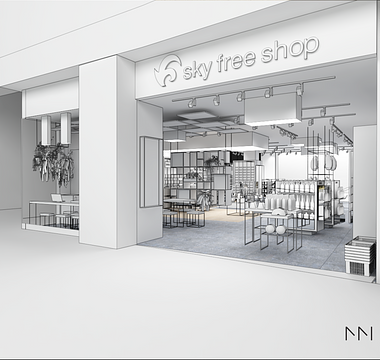 Sky Free Shop | Model + Render