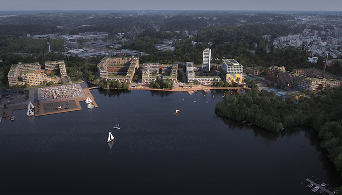 We were glad to assist Architects Davidsson Tarkela in a competition to transform the industrial area on the shores of Lake Vesijärvi in Niemi into a residential district.

The aim of the competition was to find a high quality and feasible solution for the implementation of the project in terms of urban landscape and architecture, in which adaptation to the cultural environment and functional, techno-economic and energy efficiency objectives is achieved in a balanced way.

The competition task was undoubtedly challenging as participants has to plan the re-design of 15.5 hectares (155,000 square metres) of land. The complete transformation of the area into a modern living district is expected to take place over 20 years.
It was exciting and challenging task for us to arrange visual representation of architectural work on such huge-scale area.

Our warm regards heads to AKDT for this chance!

For more visit: cylind.com