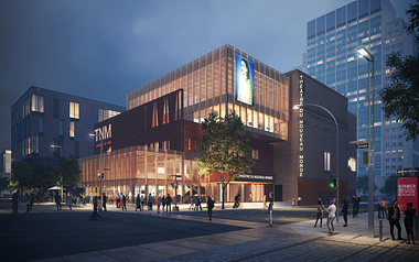 Architectural 3D visualization of Theatre du Nouveau Monde renovation proposal